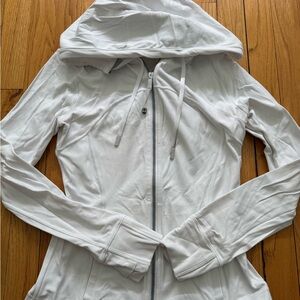 White Lululemon Hooded Define Jacket
